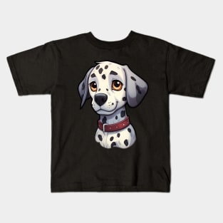 Cute Anime Dalmatian dog Kids T-Shirt